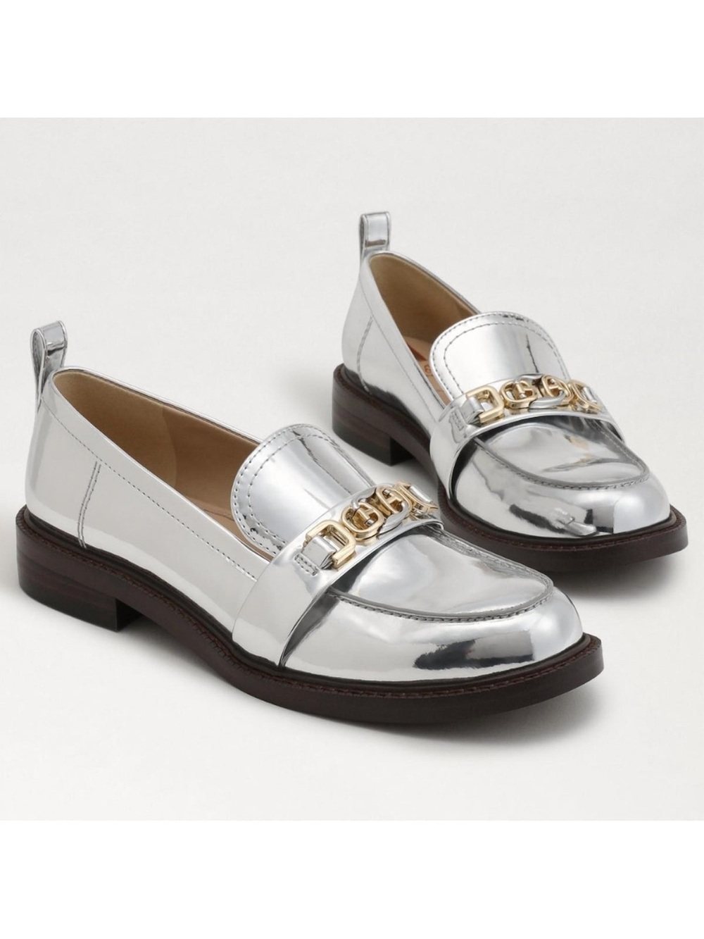 🔥Sam Edelman Women's Christy Soft Silver Loafer 7.5🔥BRAND NEW IN BOX❣️